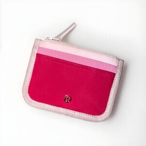 Lululemon Zip Coin Pouch / Mini Wallet – Pink & Red
